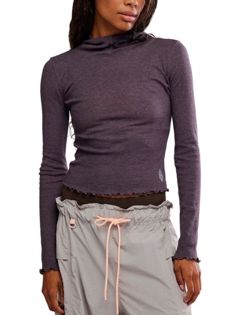 FP Movement Breathe Easy Layer Hoodie NWT Top Chocolate Brown